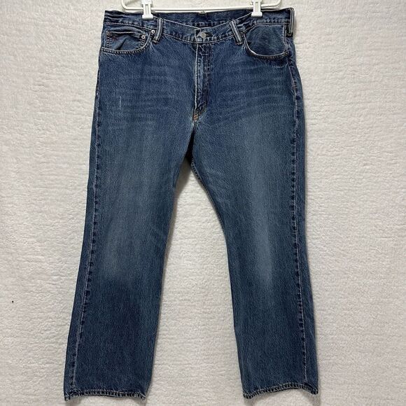 Polo by Ralph Lauren Other - VTG Polo Ralph Lauren Jeans Blue Distressed Flap Pocket Sz 40X30 Actual (40x27)